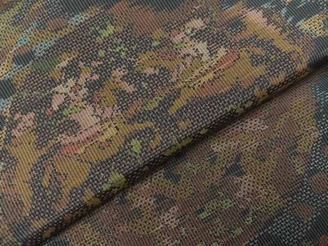 平和屋着物●本場大島紬　一元7マルキ　総絣　狩猟文　正絹　逸品　AABA8201ph