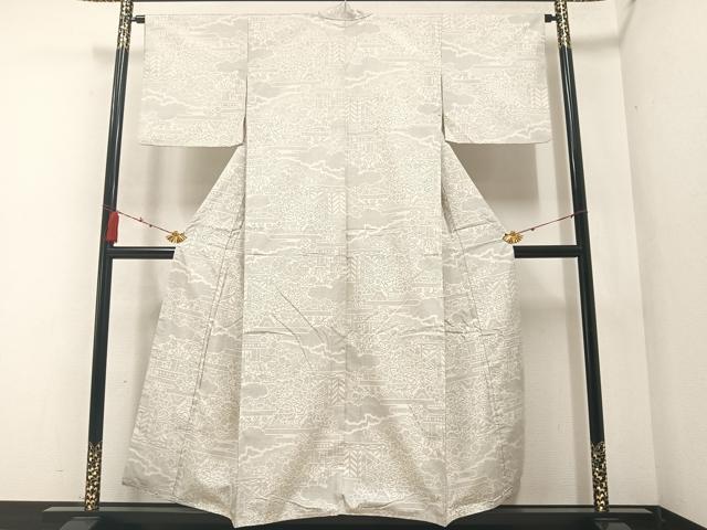 平和屋着物●本場大島紬 120亀甲 草花文 正絹 逸品 AABA8210ph