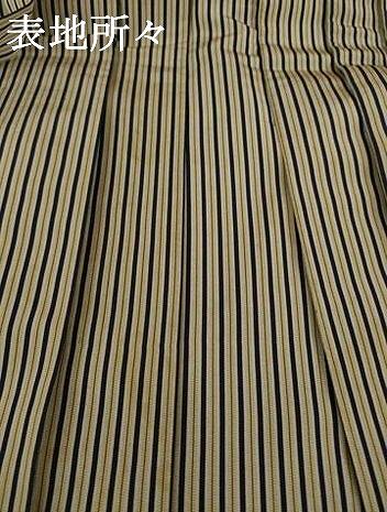 平和屋着物●男性　馬乗り袴　縞　正絹　逸品　AABA8247ck