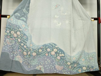 平和屋着物●訪問着　作家物　辻が花　絞り　正絹　逸品　AABA8250ck