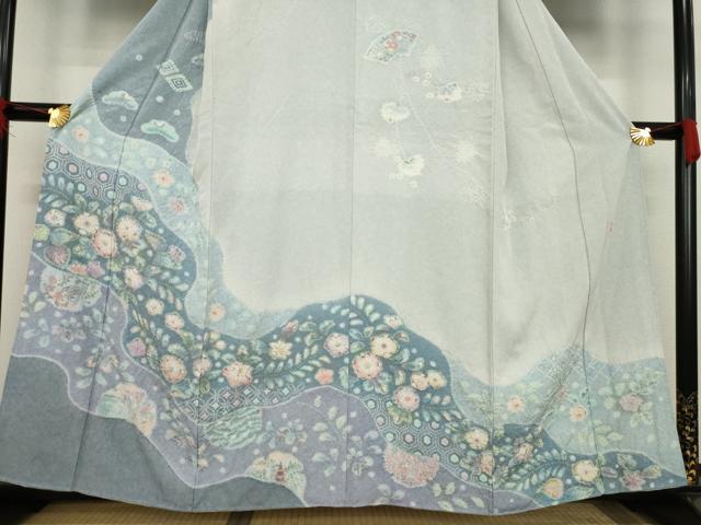平和屋着物●訪問着　作家物　辻が花　絞り　正絹　逸品　AABA8250ck