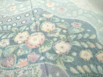 平和屋着物●訪問着　作家物　辻が花　絞り　正絹　逸品　AABA8250ck