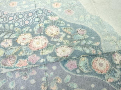 平和屋着物●訪問着　作家物　辻が花　絞り　正絹　逸品　AABA8250ck