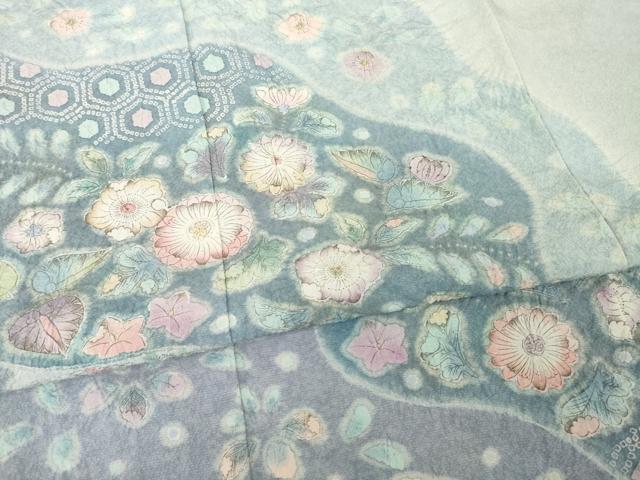 平和屋着物●訪問着　作家物　辻が花　絞り　正絹　逸品　AABA8250ck