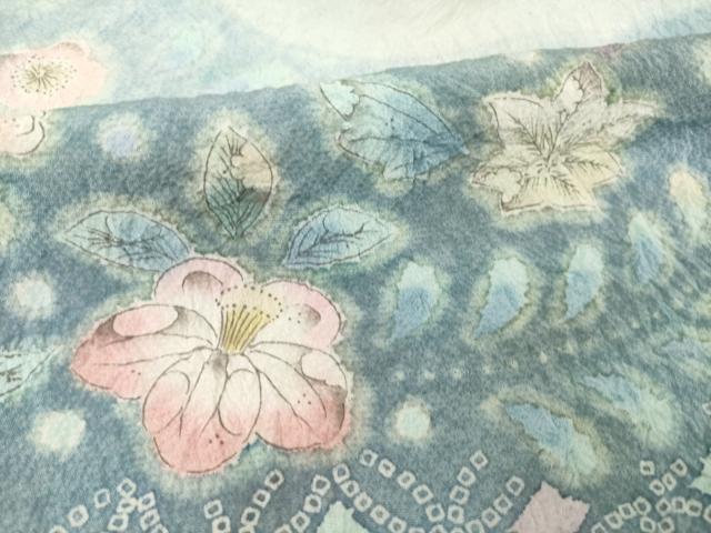 平和屋着物●訪問着　作家物　辻が花　絞り　正絹　逸品　AABA8250ck