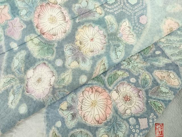 平和屋着物●訪問着　作家物　辻が花　絞り　正絹　逸品　AABA8250ck