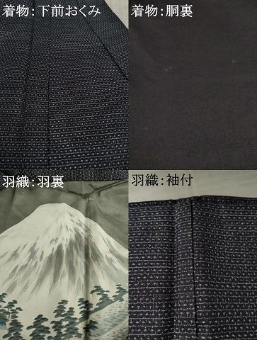 平和屋着物●男性　本場大島紬　アンサンブル　100亀甲　総詰め　正絹　逸品　AABA8273ck