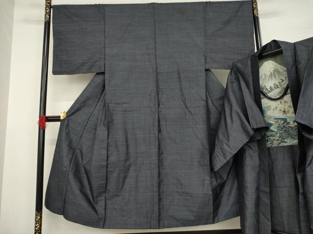 平和屋着物●男性　本場大島紬　アンサンブル　100亀甲　総詰め　正絹　逸品　AABA8273ck