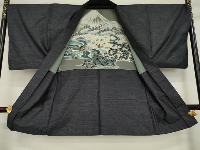 平和屋着物●男性　本場大島紬　アンサンブル　100亀甲　総詰め　正絹　逸品　AABA8273ck
