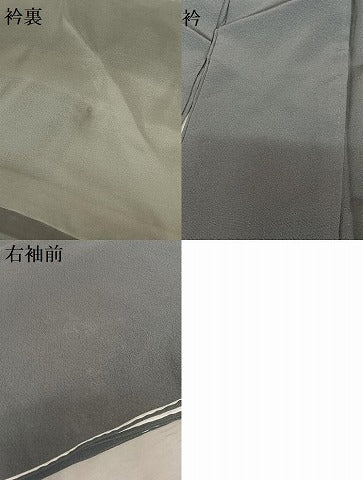 平和屋着物●上質な色無地　錆鼠色　正絹　逸品　AABA8775zg