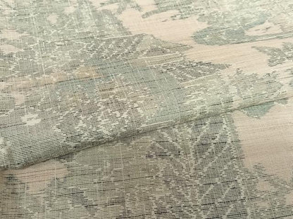 平和屋着物●上質な紬 風景草花文 正絹 逸品 AABA8787zg