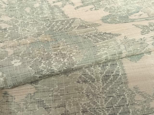 平和屋着物●上質な紬 風景草花文 正絹 逸品 AABA8787zg