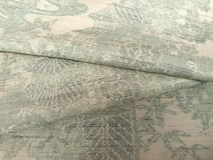 平和屋着物●上質な紬 風景草花文 正絹 逸品 AABA8787zg
