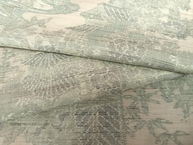 平和屋着物●上質な紬 風景草花文 正絹 逸品 AABA8787zg