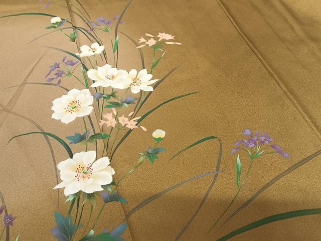 平和屋着物●訪問着 草花文 正絹 逸品 AABA8793zg