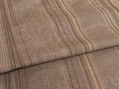 平和屋着物●上質な紬　花間道　縞　正絹　逸品　AABA8801zg