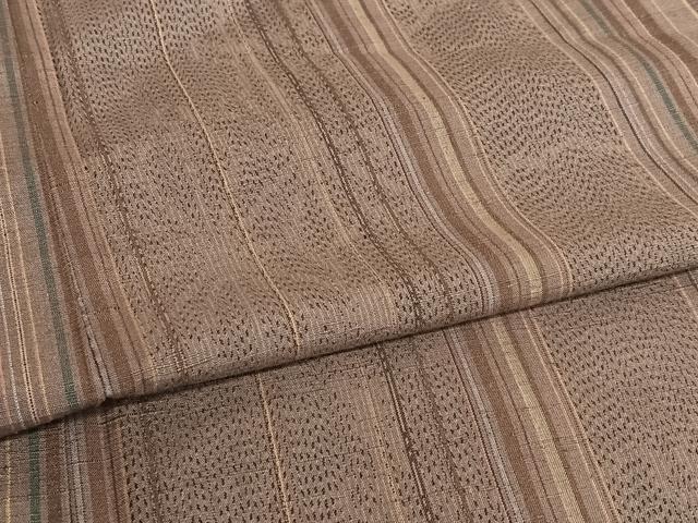 平和屋着物●上質な紬　花間道　縞　正絹　逸品　AABA8801zg