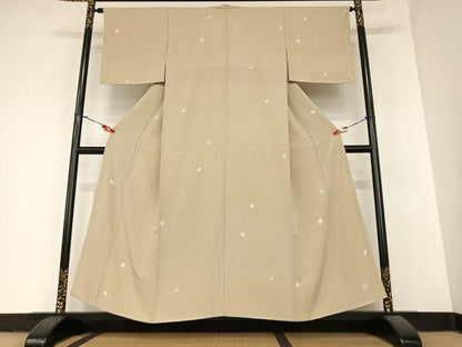 平和屋着物●上質な小紋　たんぽぽ　金彩　正絹　逸品　AABA8808zg