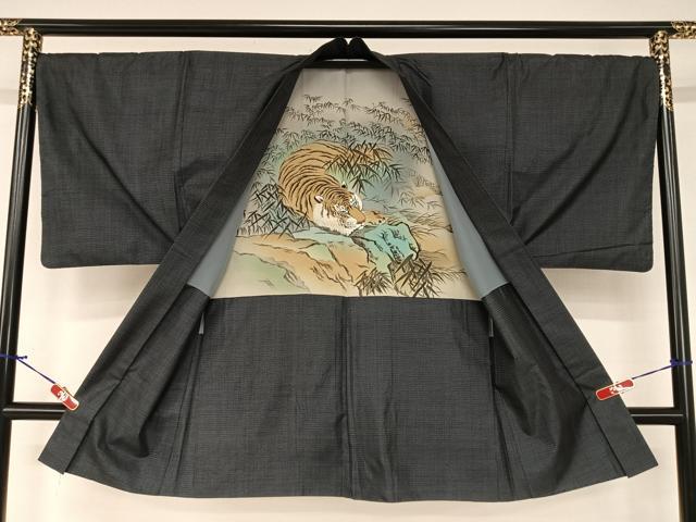 平和屋着物●男性　本場大島紬　アンサンブル　100亀甲　総詰め　正絹　逸品　AABA8810zg