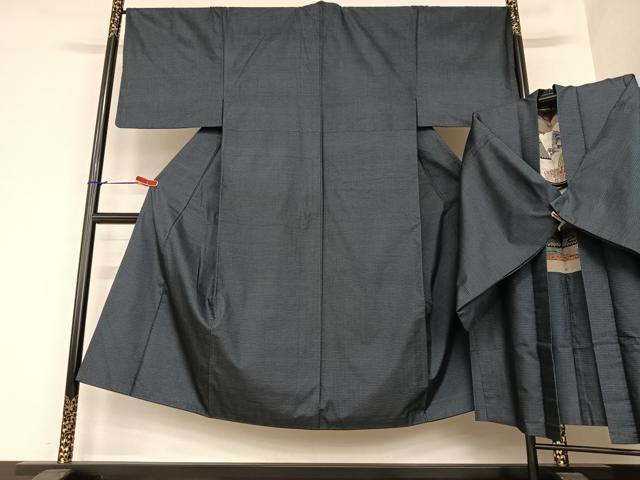 平和屋着物●男性 本場大島紬 アンサンブル 100亀甲 総詰め 正絹 逸品 AABA8811zg