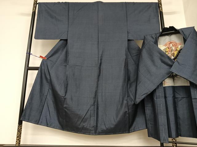平和屋着物●男性 本場大島紬 アンサンブル 100亀甲 総詰め 正絹 逸品 未使用 AABA8814zg