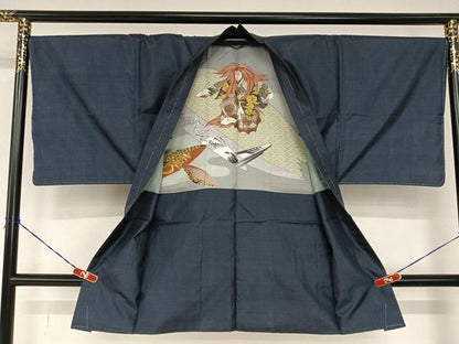 平和屋着物●男性 本場大島紬 アンサンブル 100亀甲 総詰め 正絹 逸品 未使用 AABA8814zg