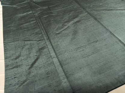 平和屋着物●男性 紬 アンサンブル 色無地 藍墨茶色 正絹 逸品 AABA8819zg