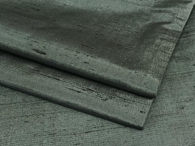 平和屋着物●男性 紬 アンサンブル 色無地 藍墨茶色 正絹 逸品 AABA8819zg