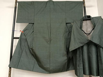 平和屋着物●男性　本場大島紬　アンサンブル　100亀甲　総詰め　正絹　逸品　AABA8820zg