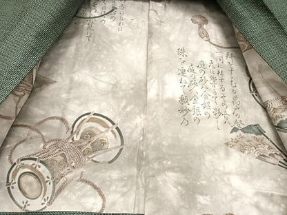 平和屋着物●男性　本場大島紬　アンサンブル　100亀甲　総詰め　正絹　逸品　AABA8820zg