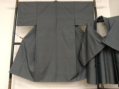 平和屋着物●男性　本場大島紬　アンサンブル　亀甲文様　正絹　逸品　AABA8822zg