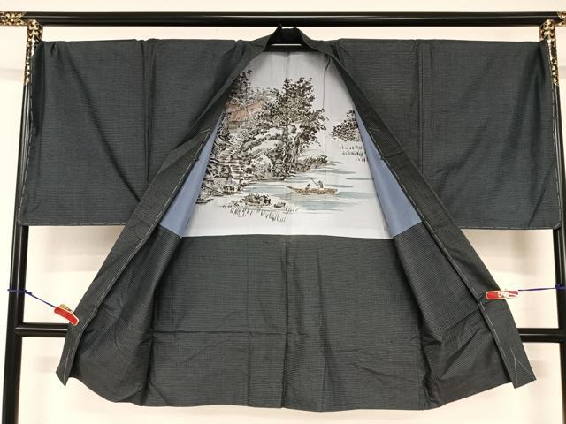 平和屋着物●男性　本場大島紬　アンサンブル　120亀甲　総絣　正絹　逸品　AABA8823zg