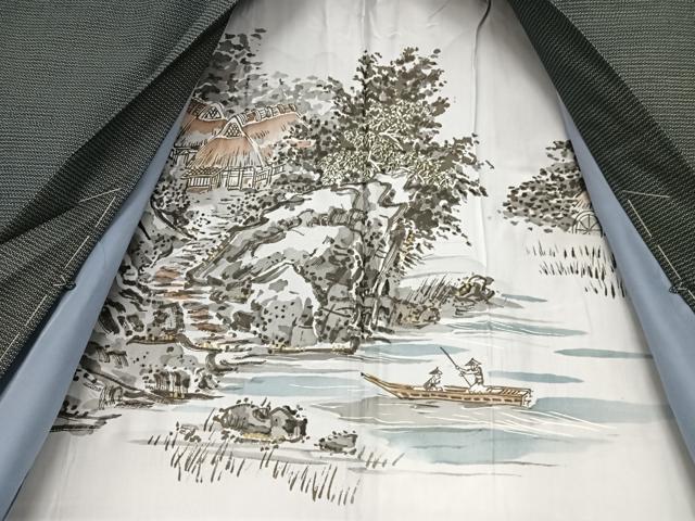 平和屋着物●男性　本場大島紬　アンサンブル　120亀甲　総絣　正絹　逸品　AABA8823zg