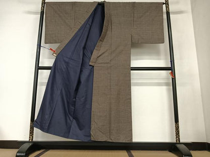 平和屋着物●男性　本場大島紬　アンサンブル　120亀甲　総詰め　正絹　逸品　AABA8828zg