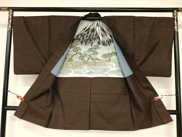 平和屋着物●男性　本場大島紬　アンサンブル　一元絣　正絹　逸品　AABA8833zg