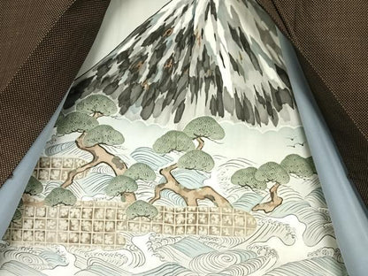 平和屋着物●男性　本場大島紬　アンサンブル　一元絣　正絹　逸品　AABA8833zg