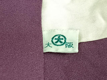 平和屋着物●上質な小紋 刺繍 丸文 似せ紫色地 大丸扱い ロング丈 正絹 逸品 AABA8834zg