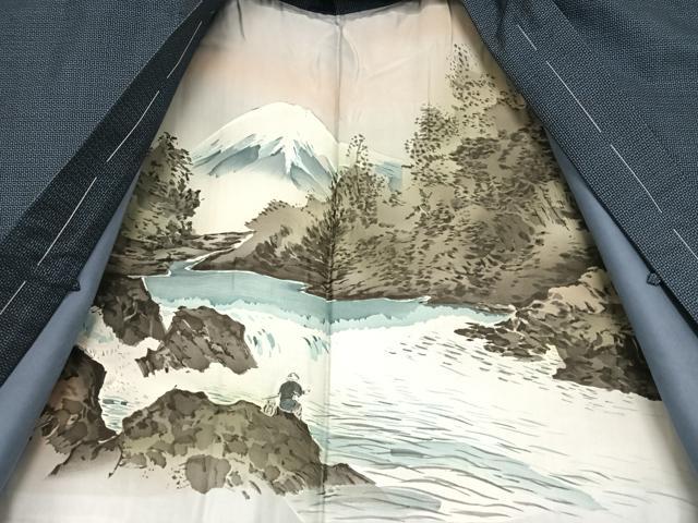 平和屋着物●男性　本場大島紬　アンサンブル　100亀甲　総詰め　正絹　逸品　AABA8841zg