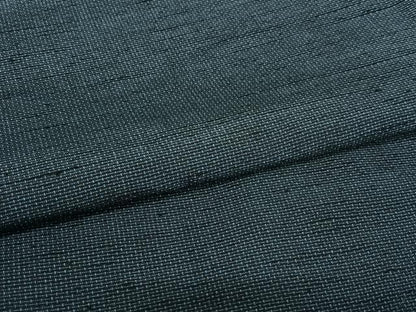 平和屋着物●男性 紬 アンサンブル 色無地 濃藍色 正絹 逸品 AABA8842zg