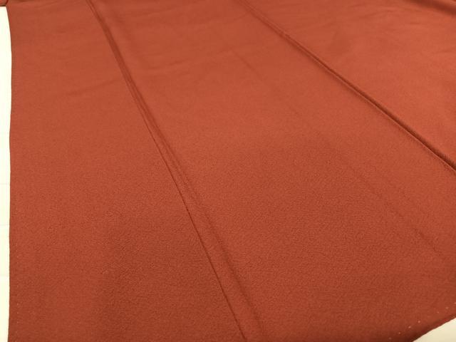 平和屋着物●上質な色無地　蘇芳色　正絹　逸品　AABA8849zg