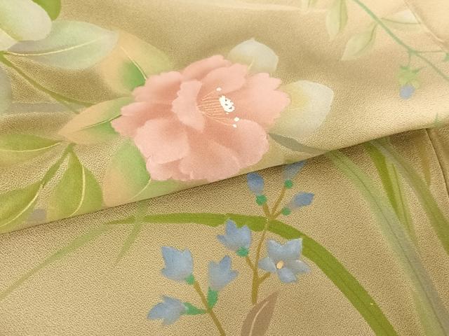 平和屋着物●訪問着 作家物 草花文 暈し染め 正絹 逸品 AABA8854zg