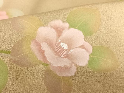 平和屋着物●訪問着 作家物 草花文 暈し染め 正絹 逸品 AABA8854zg