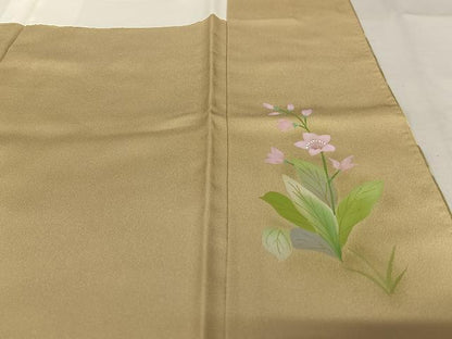 平和屋着物●訪問着 作家物 草花文 暈し染め 正絹 逸品 AABA8854zg