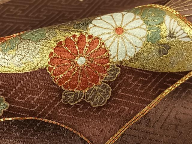 平和屋着物●訪問着 駒刺繍 立波地紙花文 金彩 松坂屋扱い 正絹 逸品 AABA8859zg