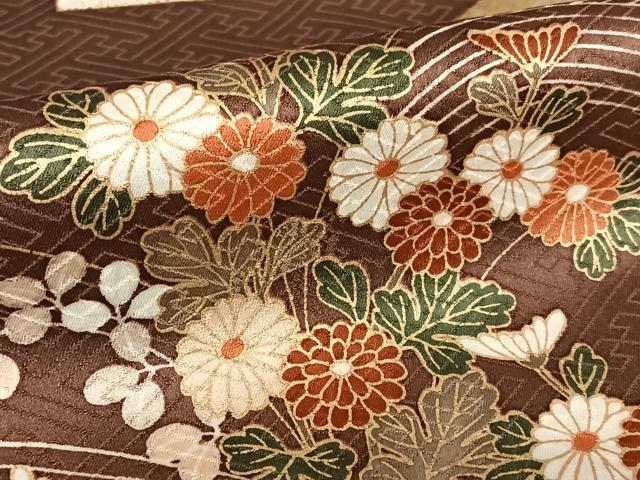 平和屋着物●訪問着 駒刺繍 立波地紙花文 金彩 松坂屋扱い 正絹 逸品 AABA8859zg