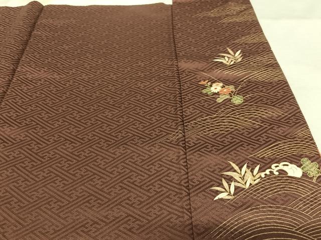 平和屋着物●訪問着 駒刺繍 立波地紙花文 金彩 松坂屋扱い 正絹 逸品 AABA8859zg
