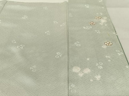 平和屋着物●訪問着　駒刺繍　絞り　地紙重ね花文　暈し染め　金彩　正絹　逸品　AABA8878zg
