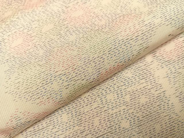 平和屋着物●本場大島紬　白大島　亀甲花文　正絹　逸品　AABA8882ph