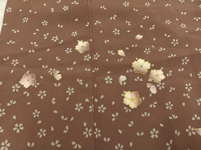平和屋着物●訪問着　舞桜文　暈し染め　金彩　正絹　逸品　AABA8884ph