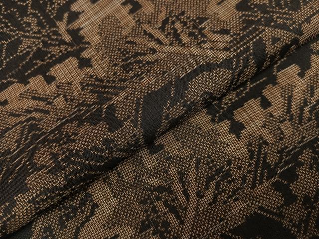 平和屋着物●本場大島紬　カタス9マルキ　風景草木文　正絹　逸品　AABA8887ph